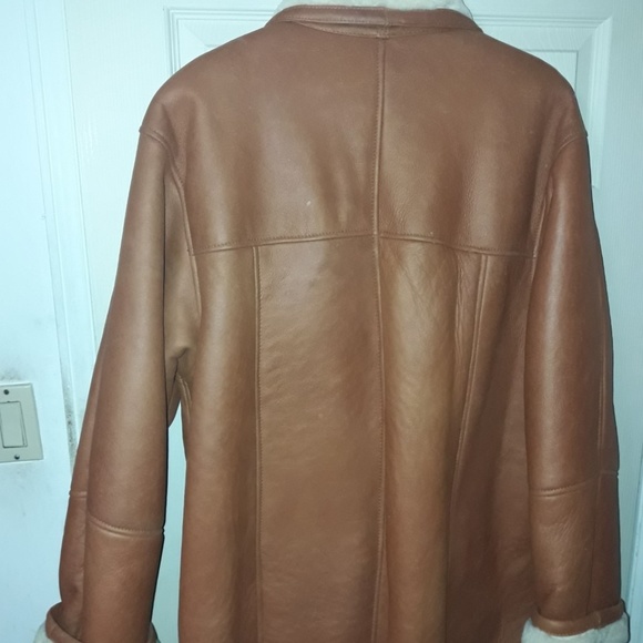 Men's Leather Shearling coat by Runway USA! - Picture 3 of 5